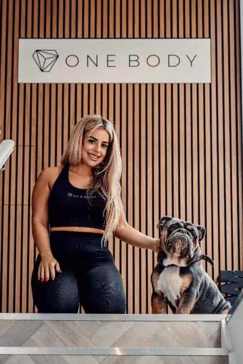 Rebecca Bossick with dog