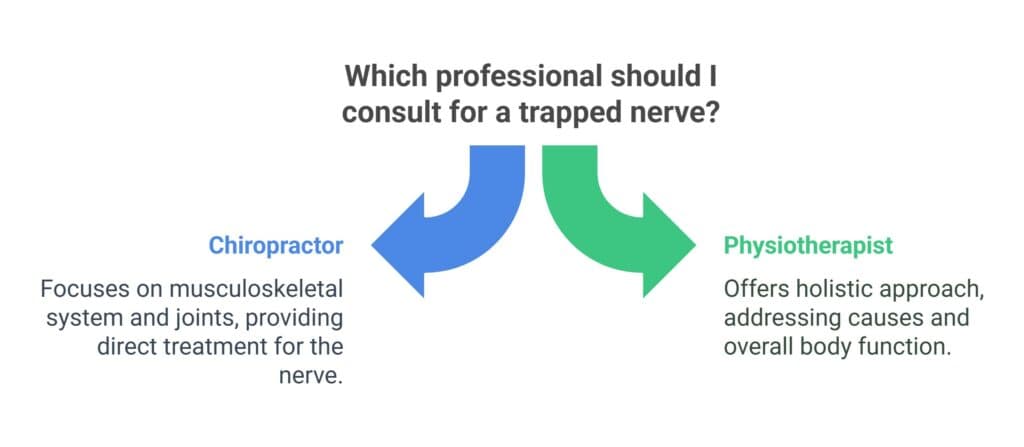 Chiropractor vs physiotherapist for trapped nerve treatment