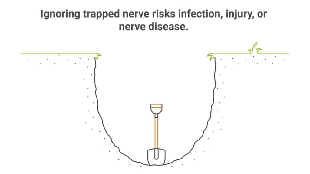 Ignoring trapped nerve shown as digging deeper into health risks - One Body LDN Ignoring trapped nerve shown as digging deeper into health risks