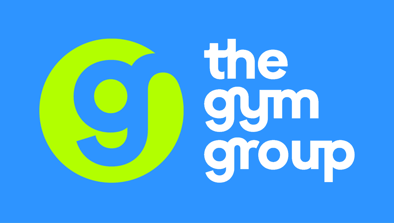 The Gym Group logo featuring a green 'g' on a blue background.