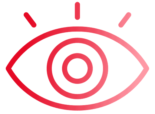 Stylised red eye illustration.